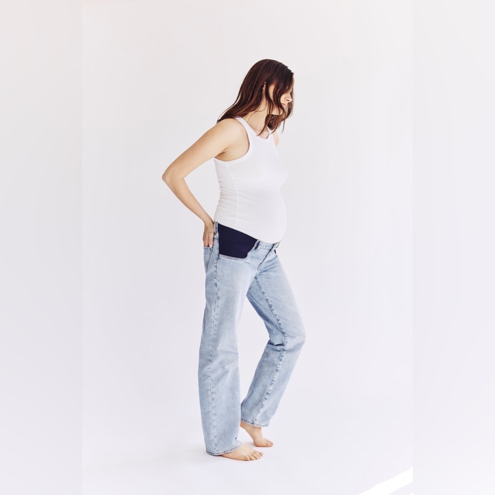 Ilouity 04 Boyfriend Fit - Light Vintage Wash, Maternity Jeans